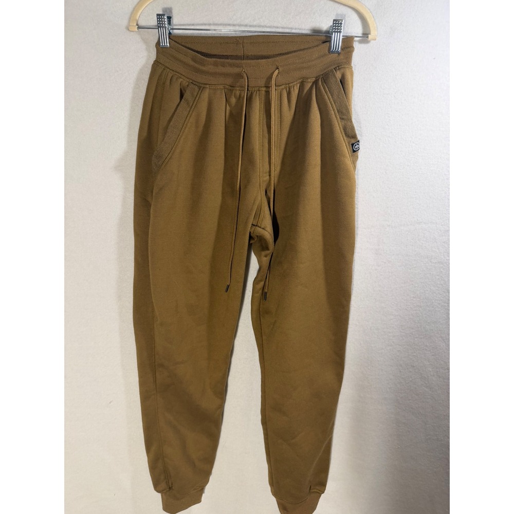 Monument Mens Fleece Joggers Camel Brown Drawstring Sweatpants Size Small